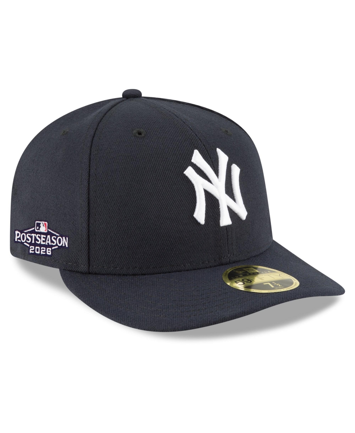 New Era Men's Navy York Yankees 2026 Mlb Postseason Side Patch Low Profile 59FIFTY Fitted Hat