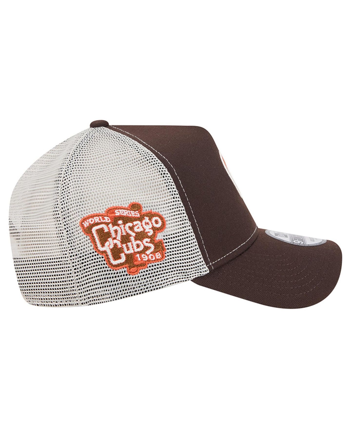 Мужская кепка New Era Brown Chicago Cubs Pumpkin Spice 9FORTY A-Frame Adjustable Trucker Hat — фото 5