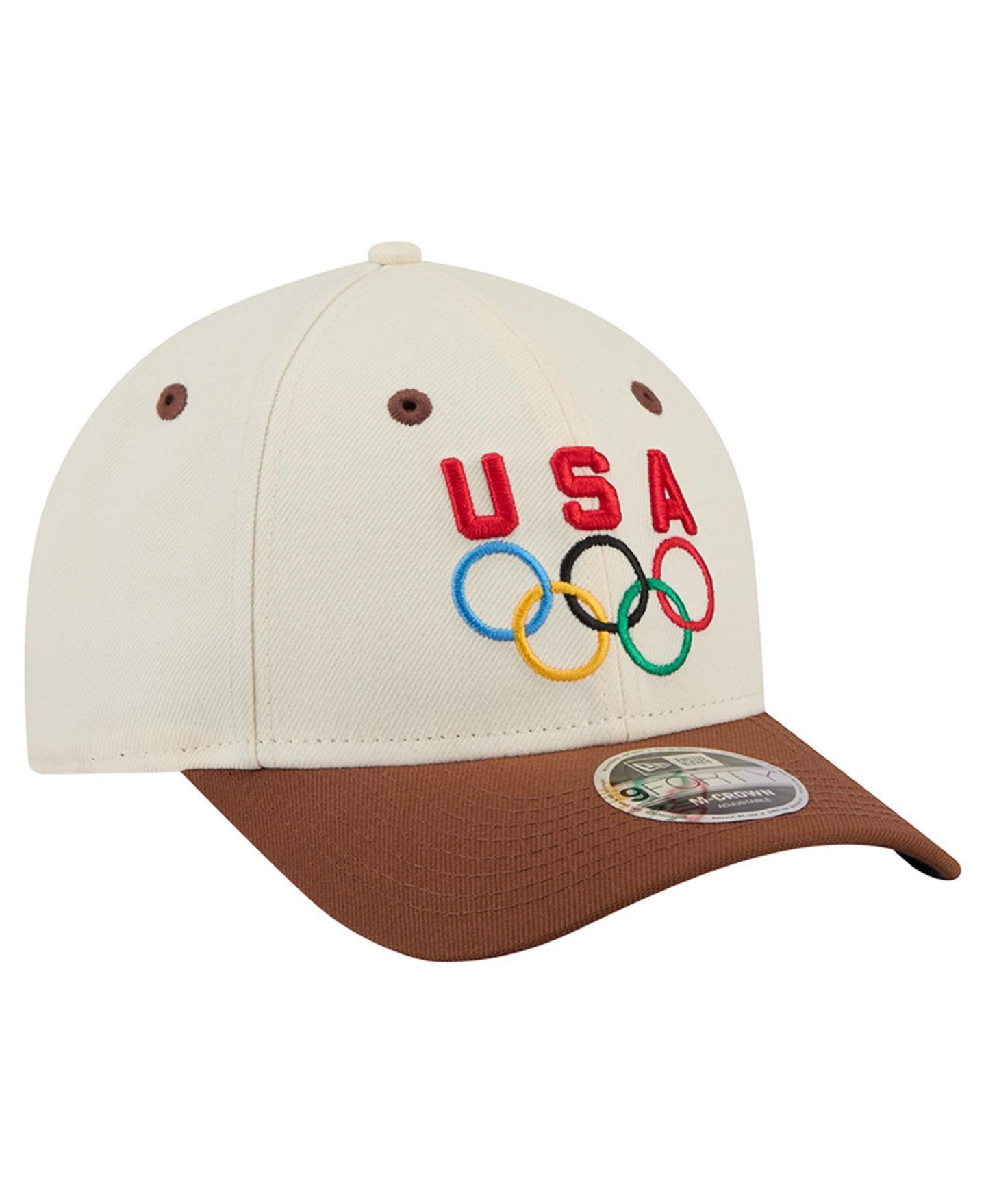 Мужская кепка New Era Cream/Brown 9FORTY M-Crown Adjustable Hat — фото 3