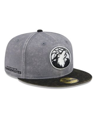 Men's Gray/Black Minnesota Timberwolves Washed 59FIFTY Fitted Hat