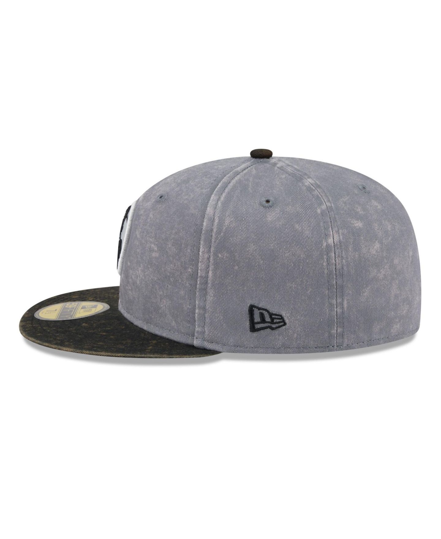 Мужская кепка New Era Gray/Black Minnesota Timberwolves Washed 59FIFTY Fitted Hat — фото 6