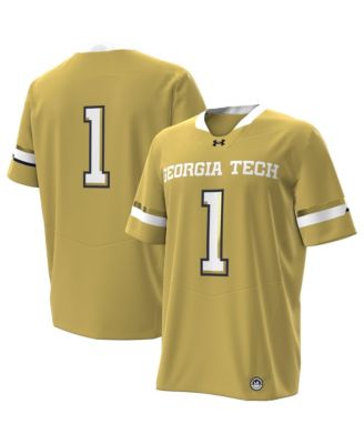 Men's 1 Gold Georgia Tech Yellow Jackets Home Replica Football Jersey