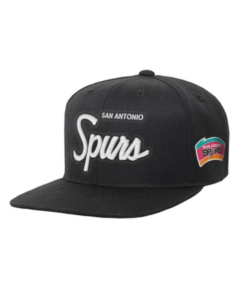 Детская кепка Mitchell & Ness Black San Antonio Spurs Head Coach Flat Brim Snapback Hat