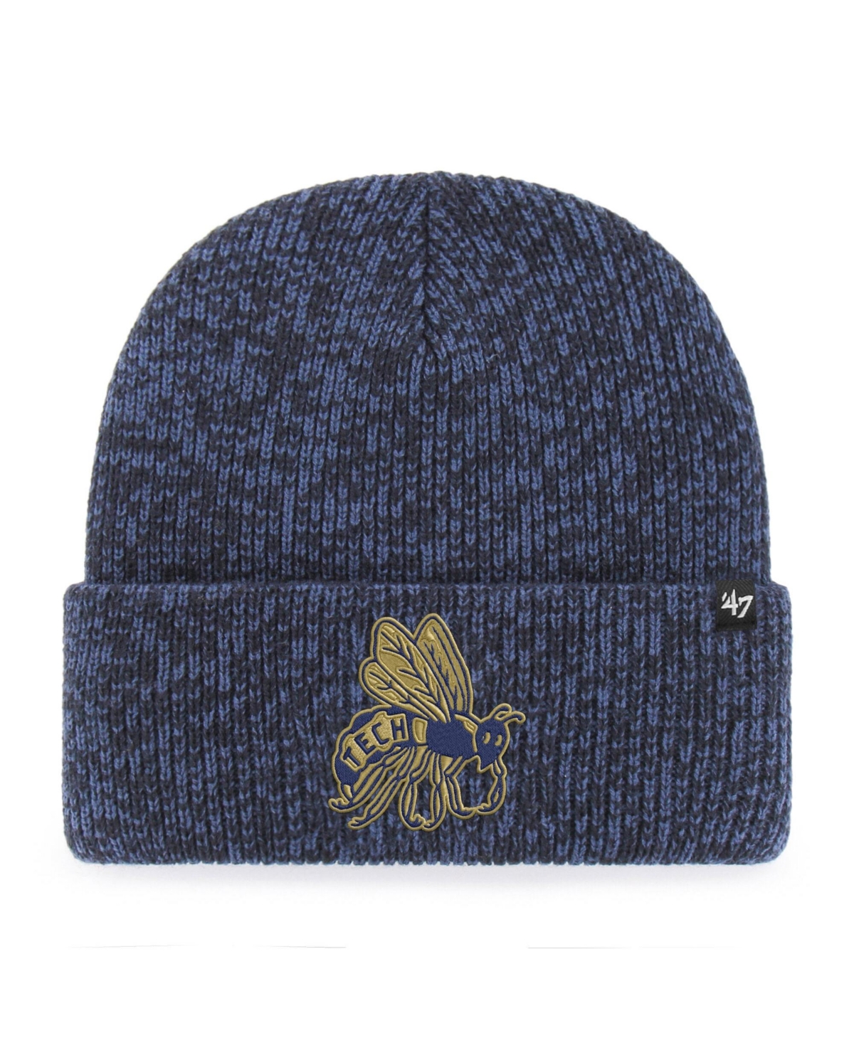 '47 Brand Men's and Women's Navy Georgia Tech Yellow Jackets Brain Freeze Cuff Knit Hat - Navy