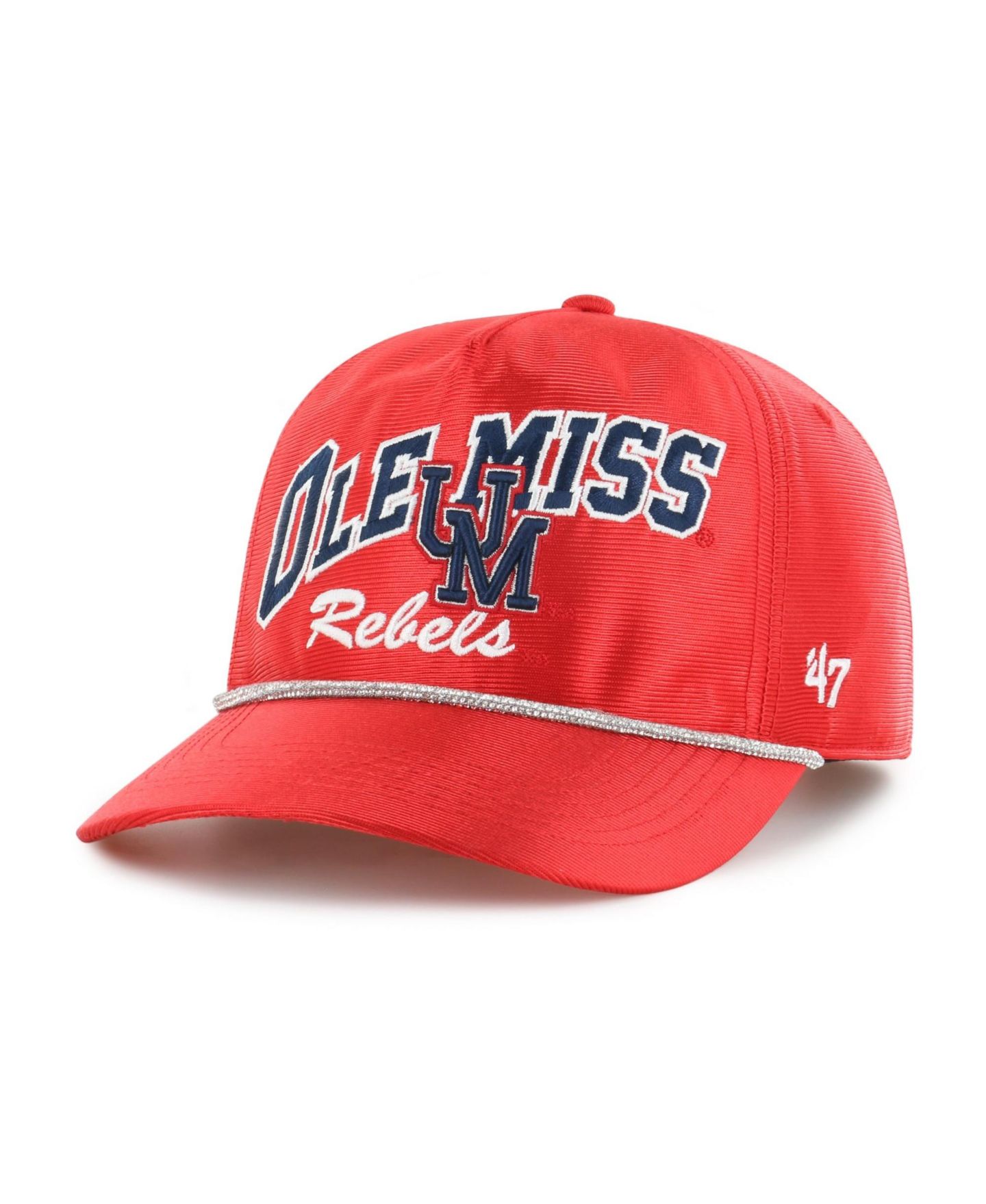 Женская кепка '47 Brand Red Ole Miss Rebels Glitter Hitch Adjustable Hat — фото 1