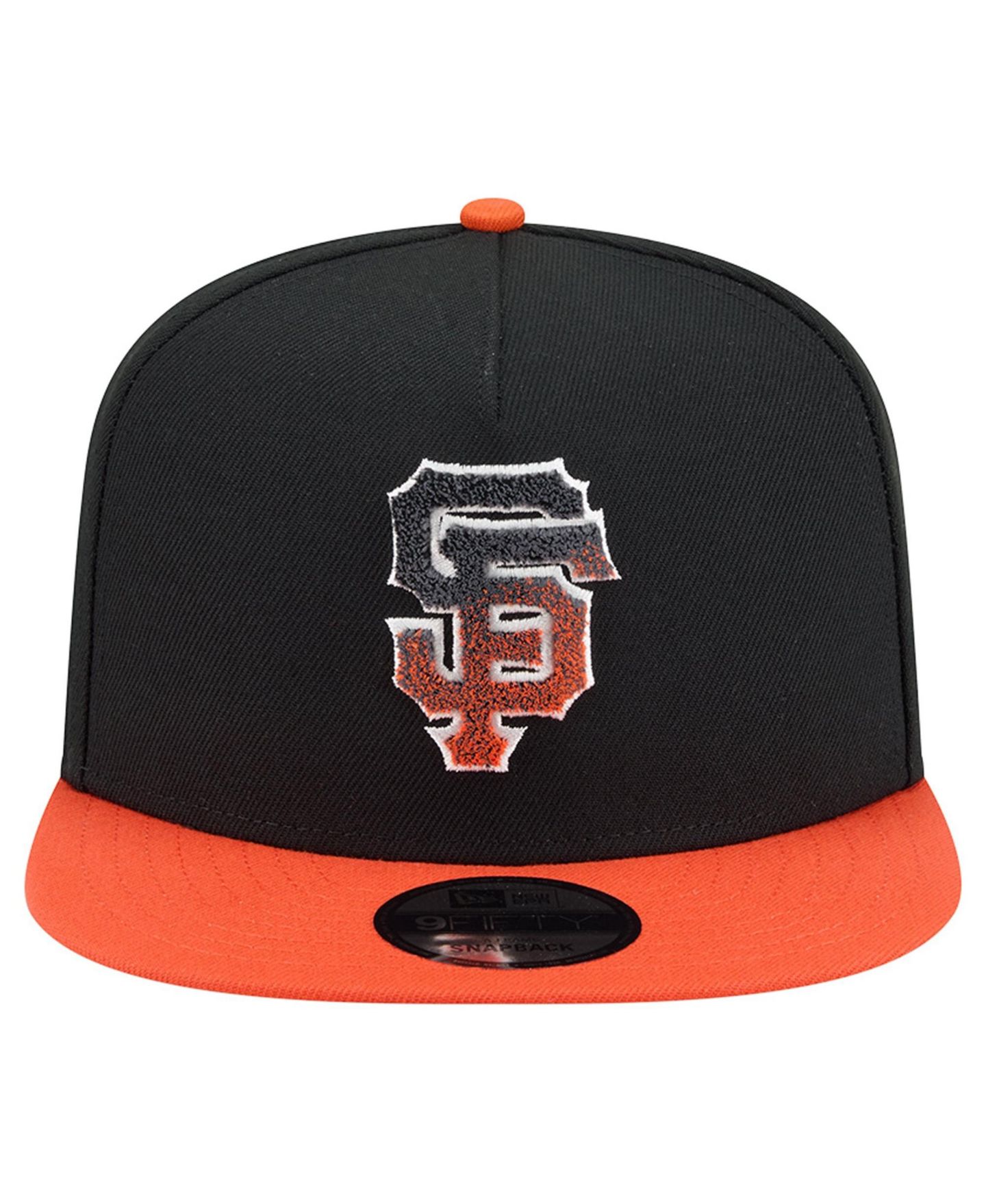 Мужская кепка New Era Black/Orange San Francisco Giants Chenille Gradient A-Frame 9FIFTY Snapback Hat — фото 2