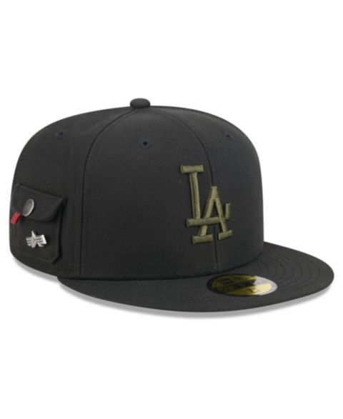 Мужская кепка New Era X Alpha Industries New Era Black Los Angeles Dodgers 59FIFTY Fitted Hat