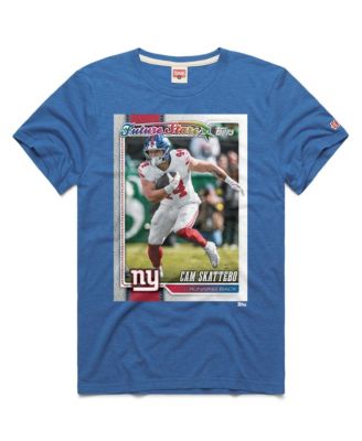 Men's and Women's Cam Skattebo Royal New York Giants NFL Topps Trading Card Tri-Blend T-Shirt