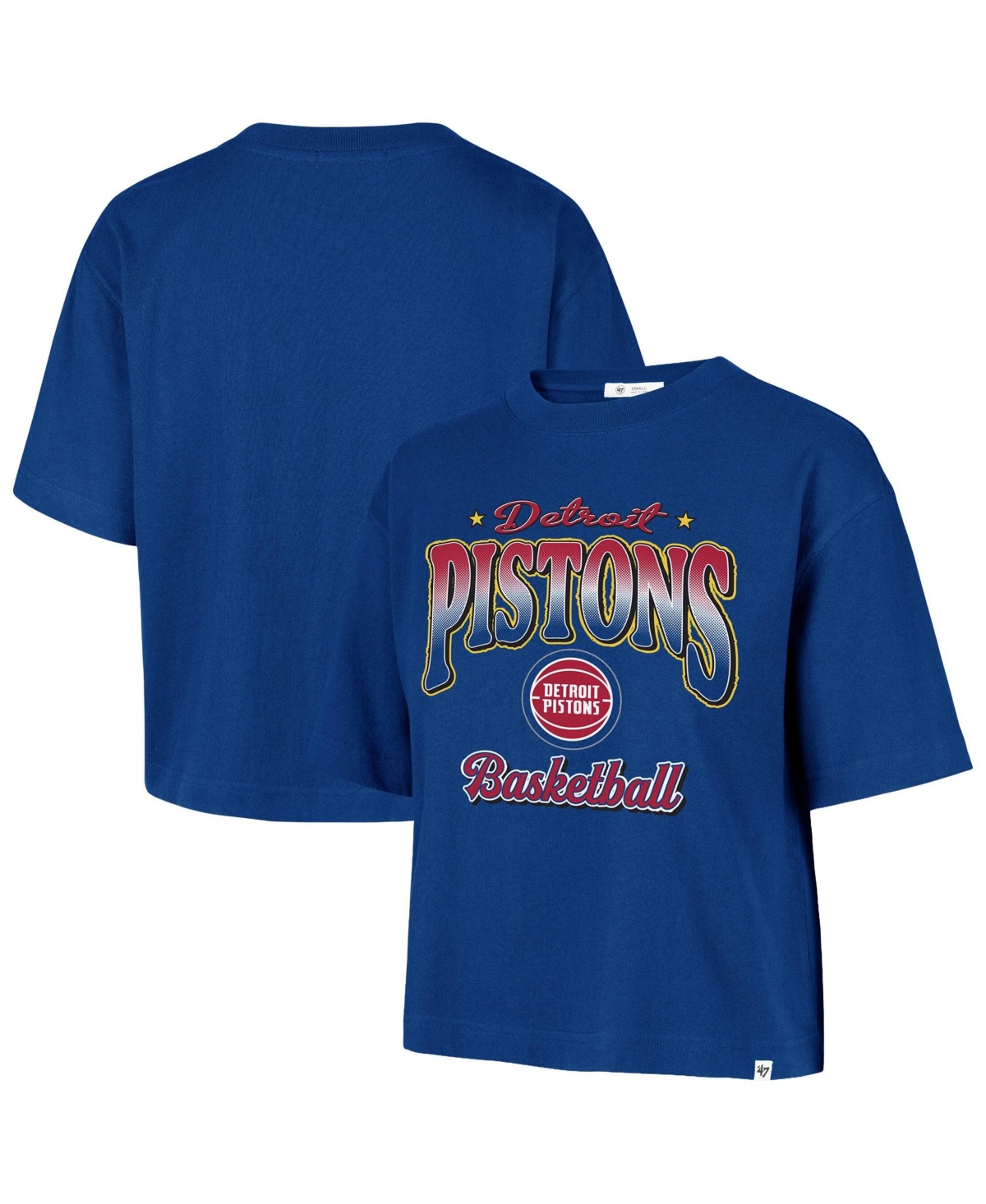 '47 Brand Women's Blue Detroit Pistons Vibe Check Reed City T-Shirt - Blue