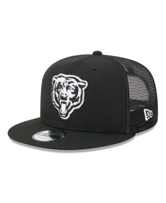Men's Black/White Chicago Bears 9FIFTY Snapback Trucker Hat