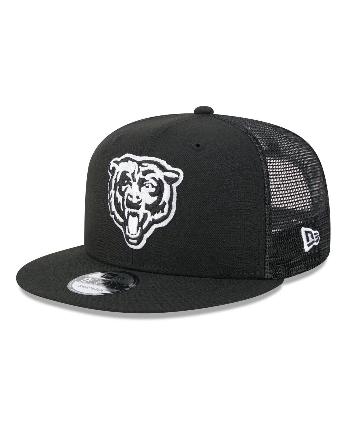 New Era Men's Black/White Chicago Bears 9FIFTY Snapback Trucker Hat - Black, White
