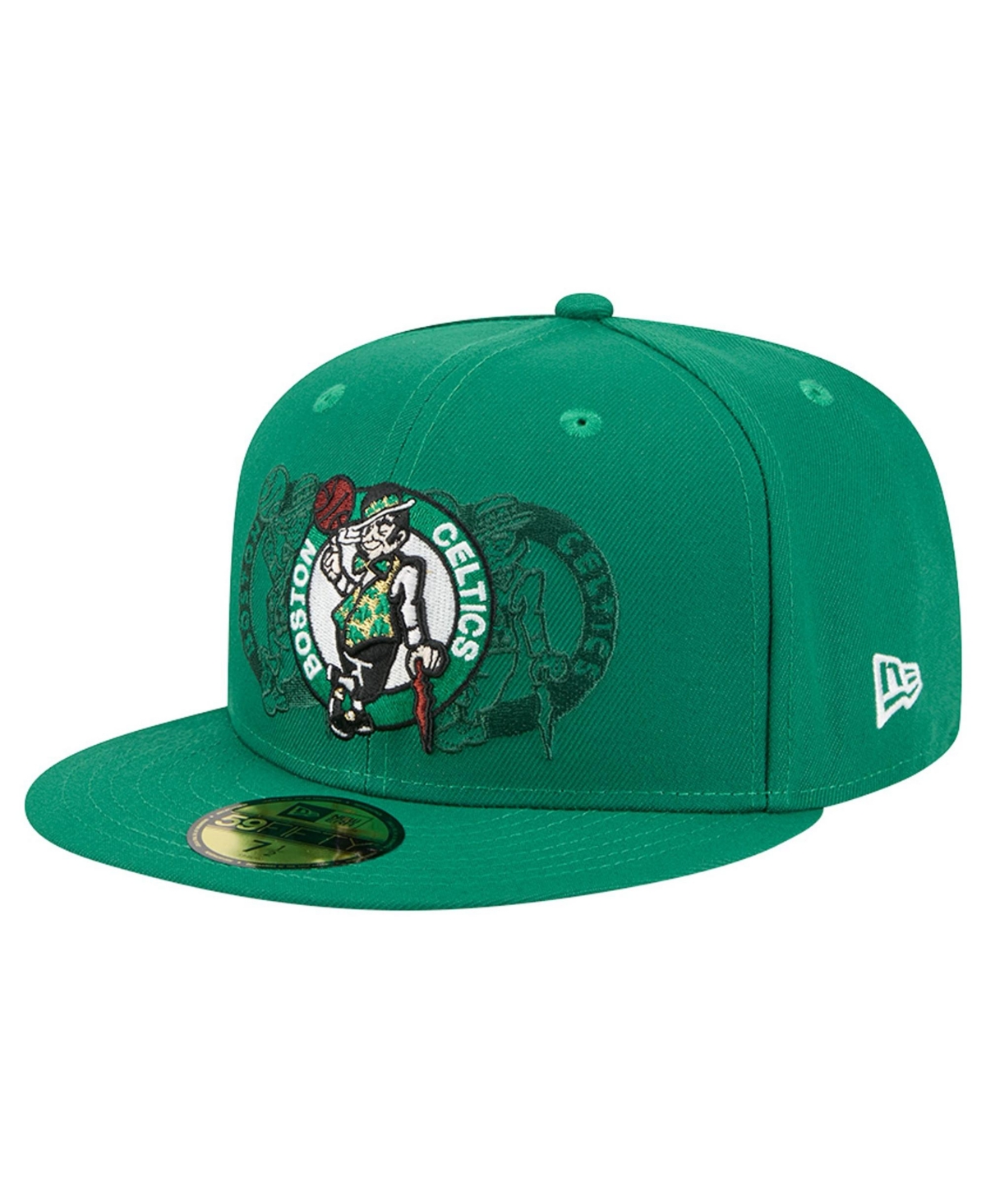 New Era Men's Kelly Green Boston Celtics Tri-Hit 59Fifty Fitted Hat - Kelly Green