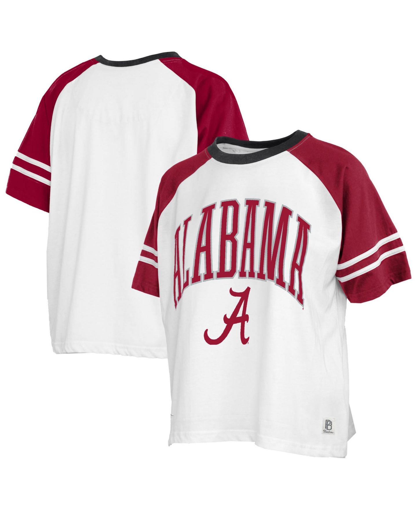 Женская футболка Pressbox White Alabama Crimson Tide Sky Color block — фото 1