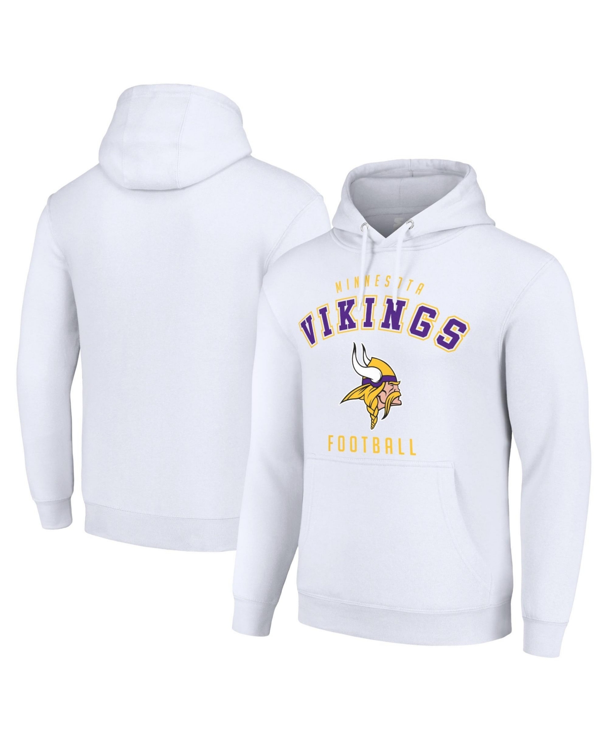 Starter Men's and Women's White Minnesota Vikings Logo Pullover Hoodie