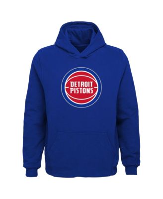 Big Boys' and Girls' Royal Detroit Pistons Primary Logo Pullover Hoodie