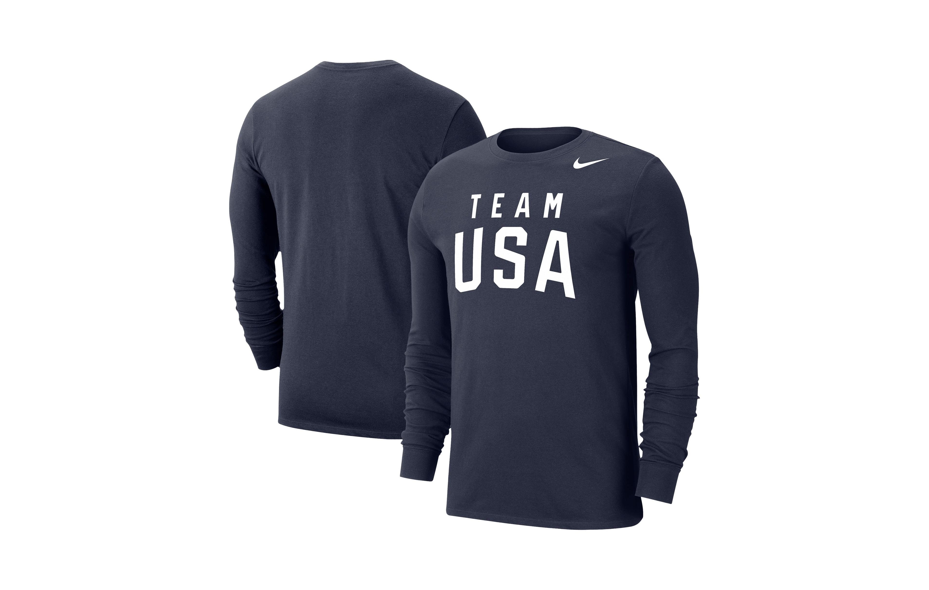 Nike Men's Navy Dri-fit Long-Sleeves T-Shirt