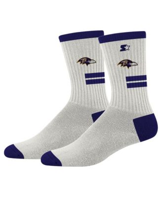 Men's and Women's Cream Baltimore Ravens Premiere Cushioned Crew Socks
