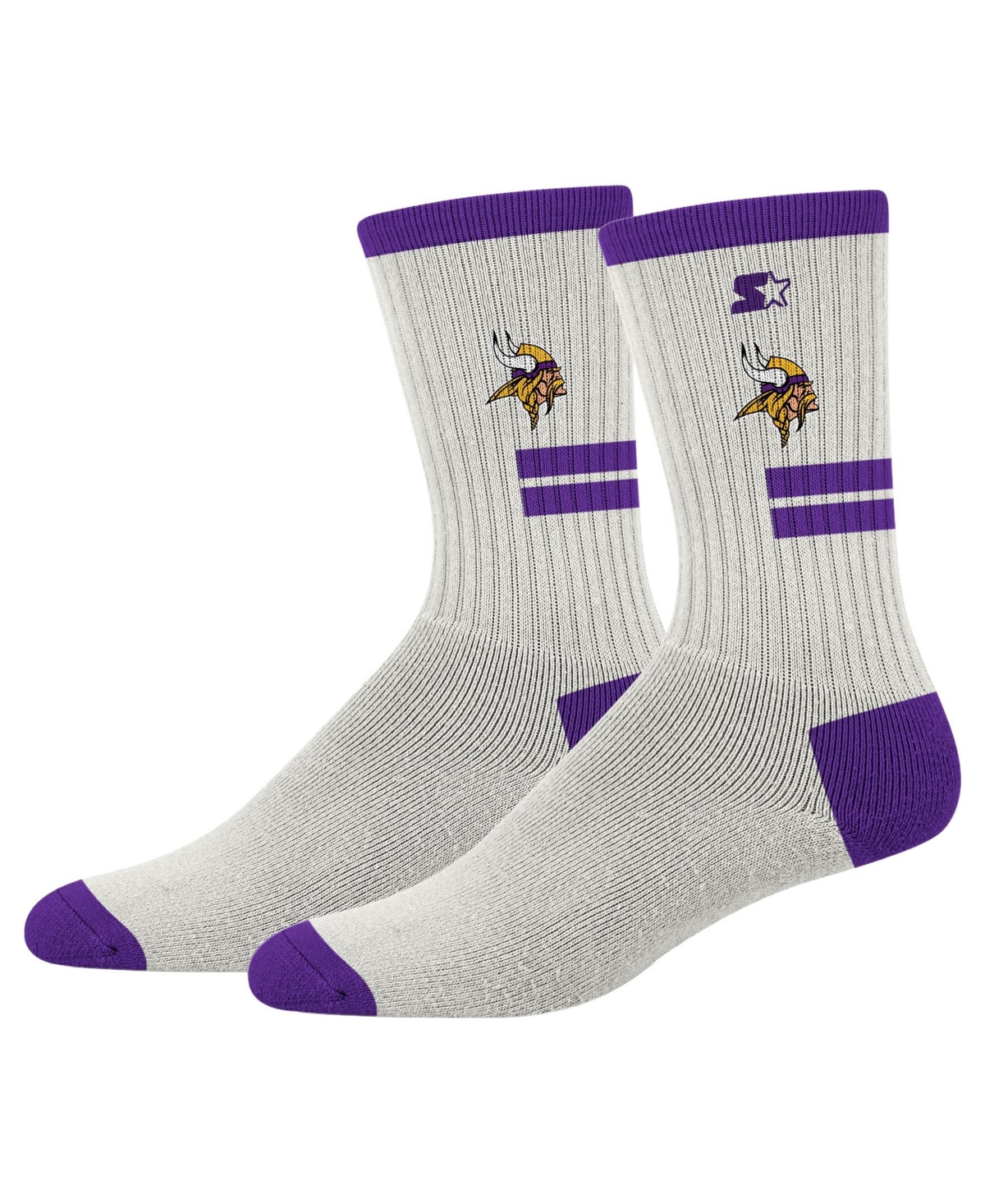 Starter Men's and Women's Cream Minnesota Vikings Premiere Cushioned Crew Socks - Cream