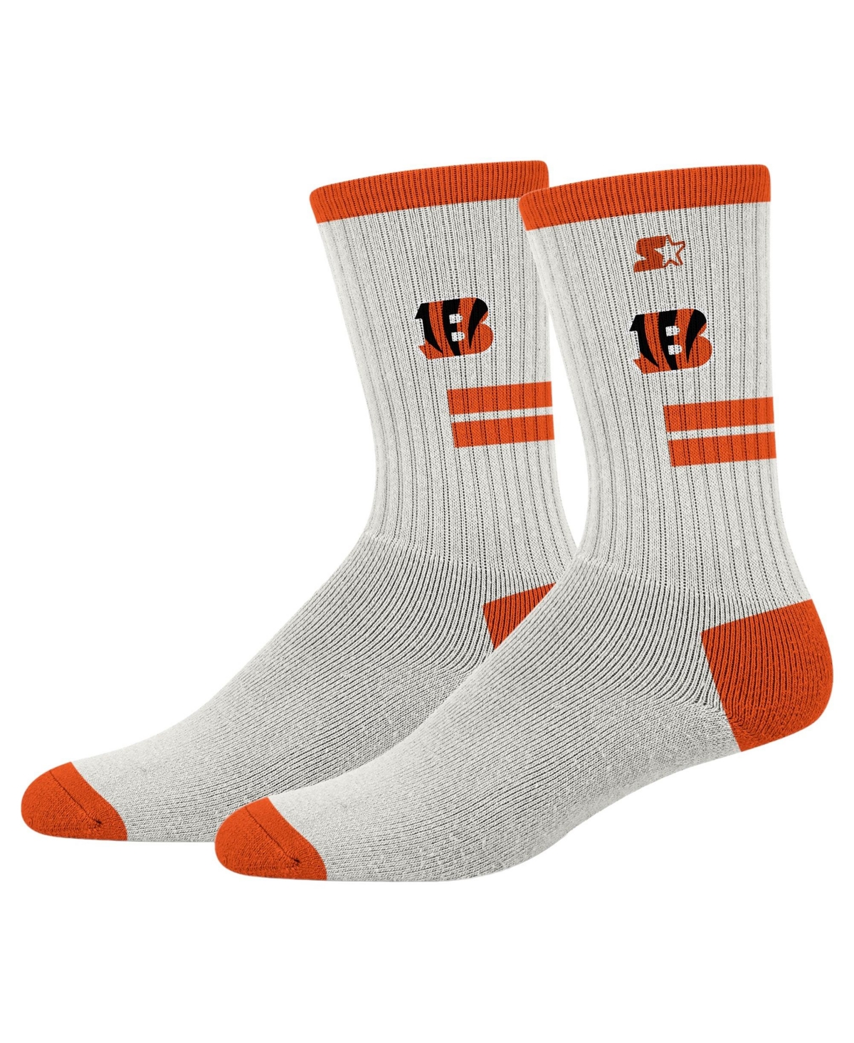 Starter Men's and Women's Cream Cincinnati Bengals Premiere Cushioned Crew Socks