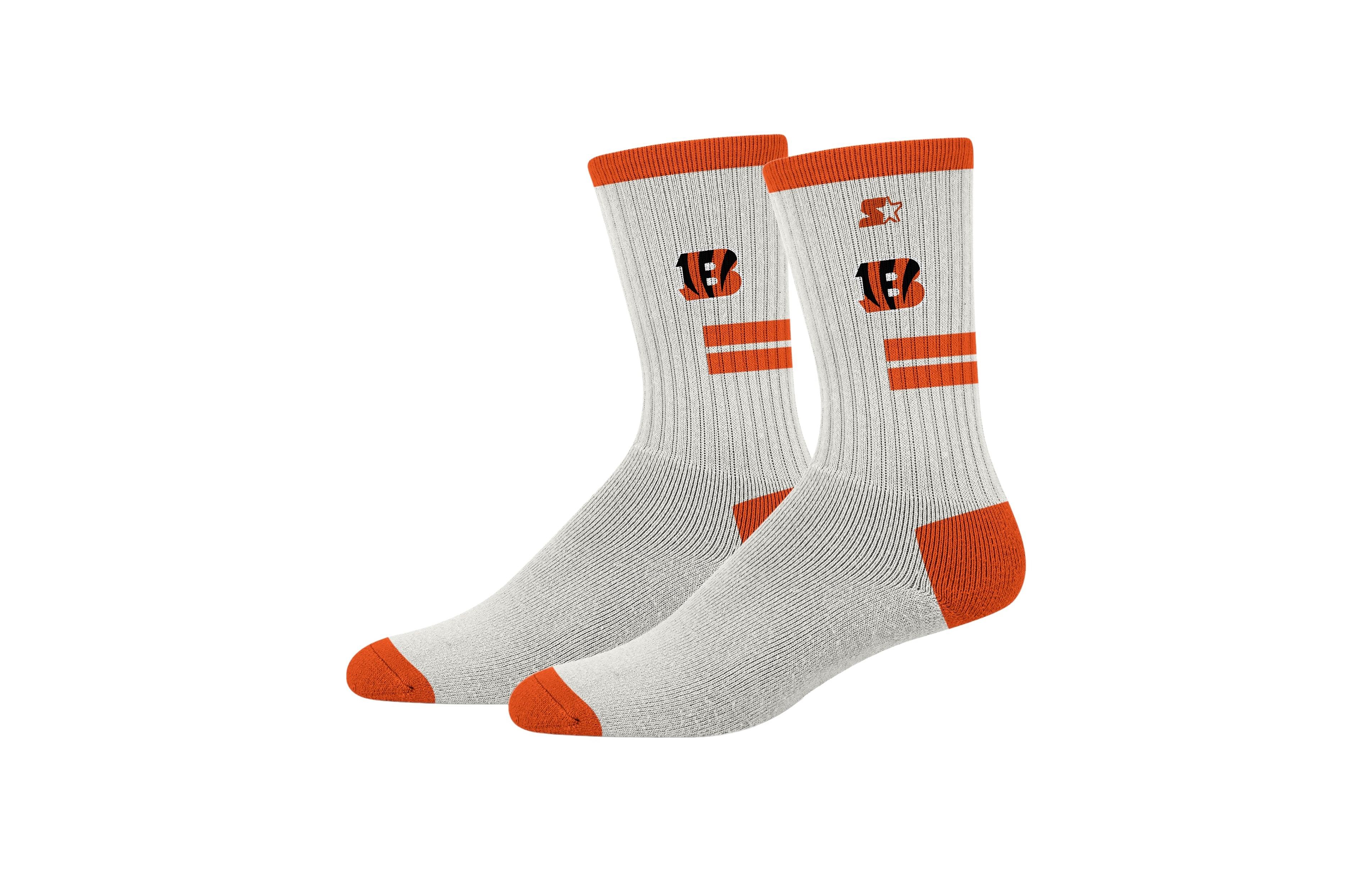 Starter Men's and Women's Cream Cincinnati Bengals Premiere Cushioned Crew Socks