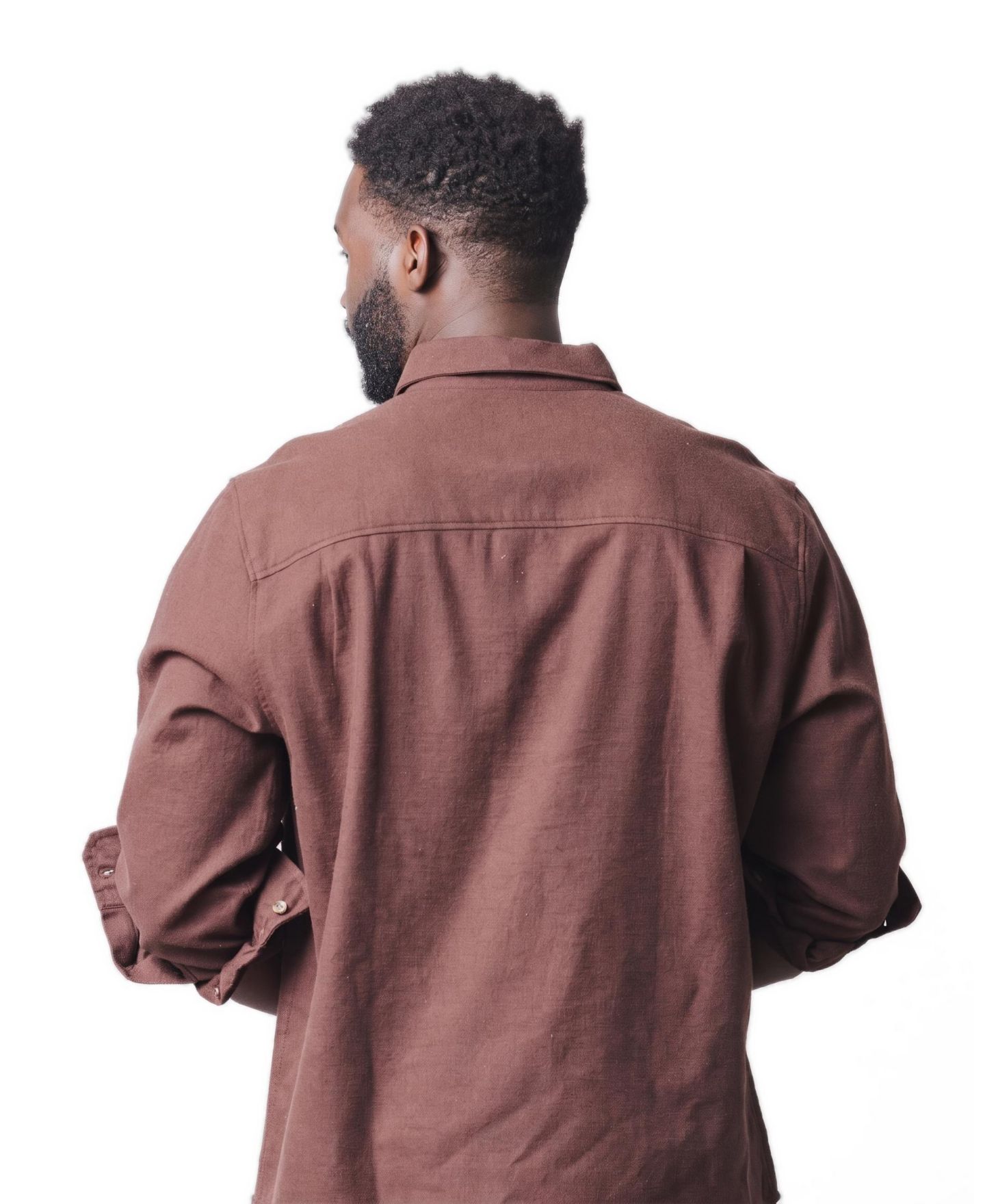 Мужская рубашка Hope & Henry Flannel Classic-Fit Organic Cotton, цвет: Шоколадный меланжевый — фото 2