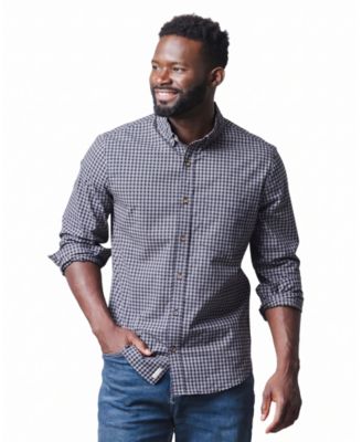 Men's Stretch Poplin Long Sleeve Button Down Shirt