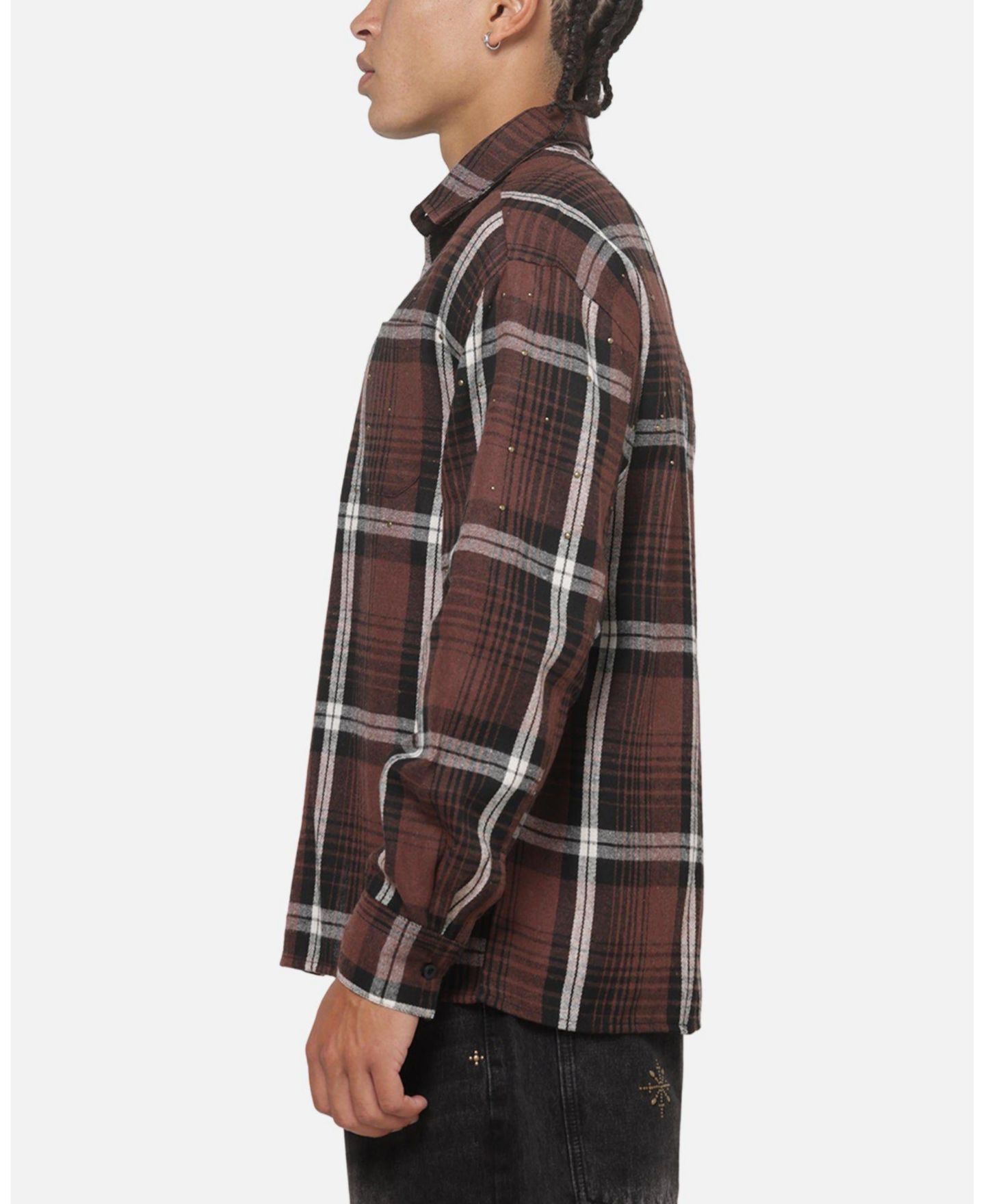 Мужская рубашка SAINT MORTA Medici Plaid Point Collar Long Sleeve — фото 4