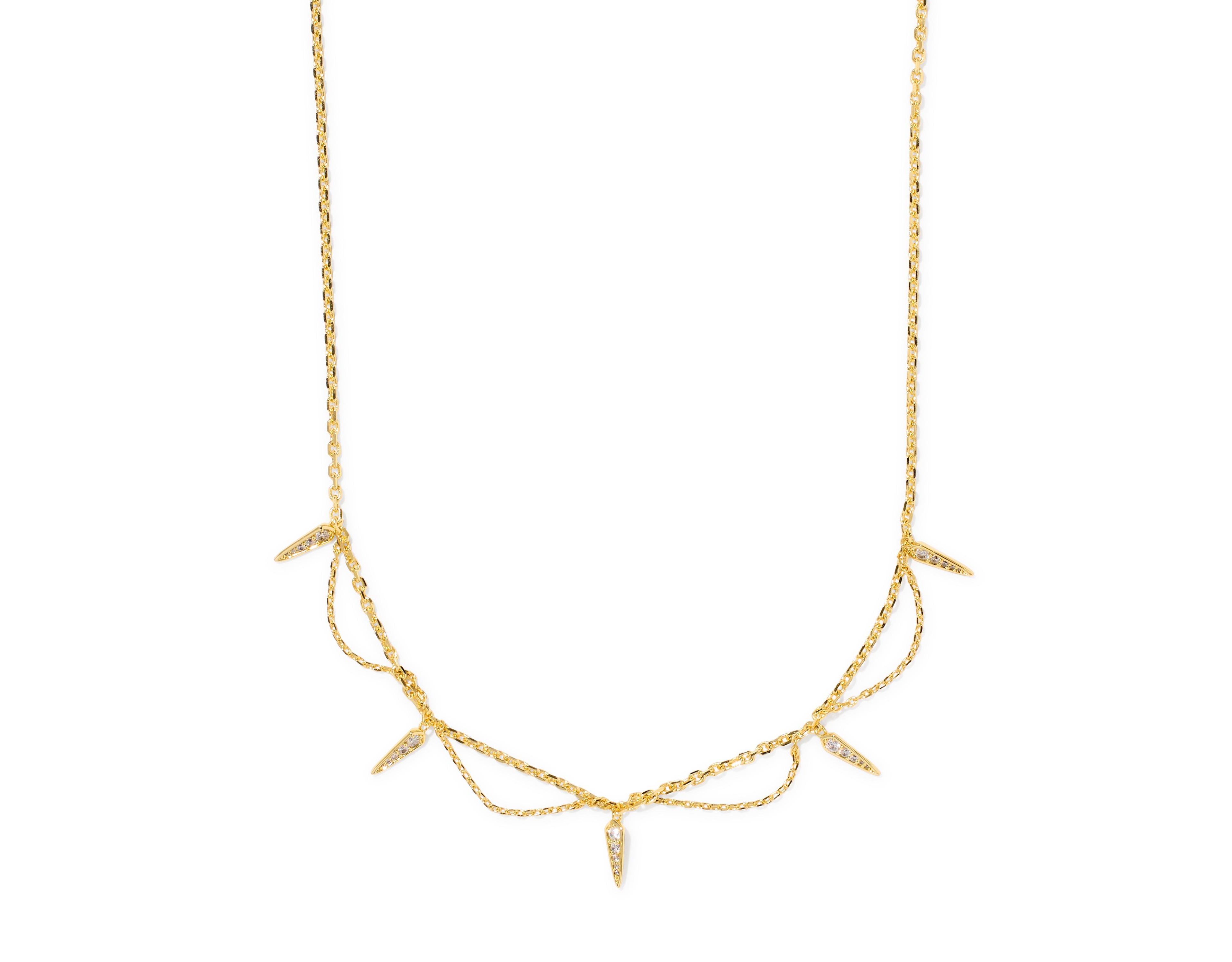 Kendra Scott Cubic Zirconia Gold-Tone Fate Choker Necklace