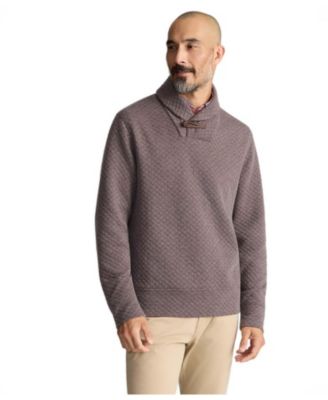 Men's Filipre Shawl-Collar Quilted Stretch Cotton-Blend Sweatshirt