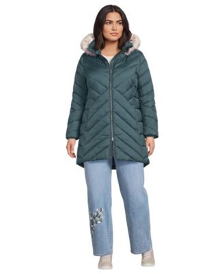 Plus Size FeatherFree Cozy Fleece Lined Winter Coat