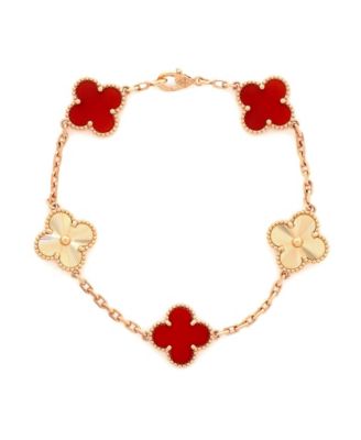 Vintage Alhambra 5 Motifs Bracelet in 18K Rose Gold