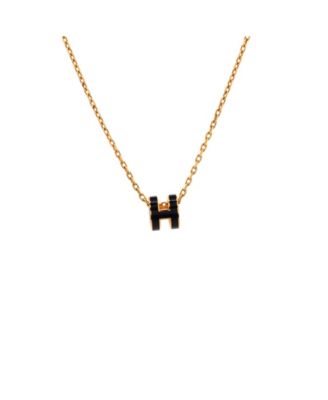 Pre-Owned HermA s Pop H Pendant Chain Necklace