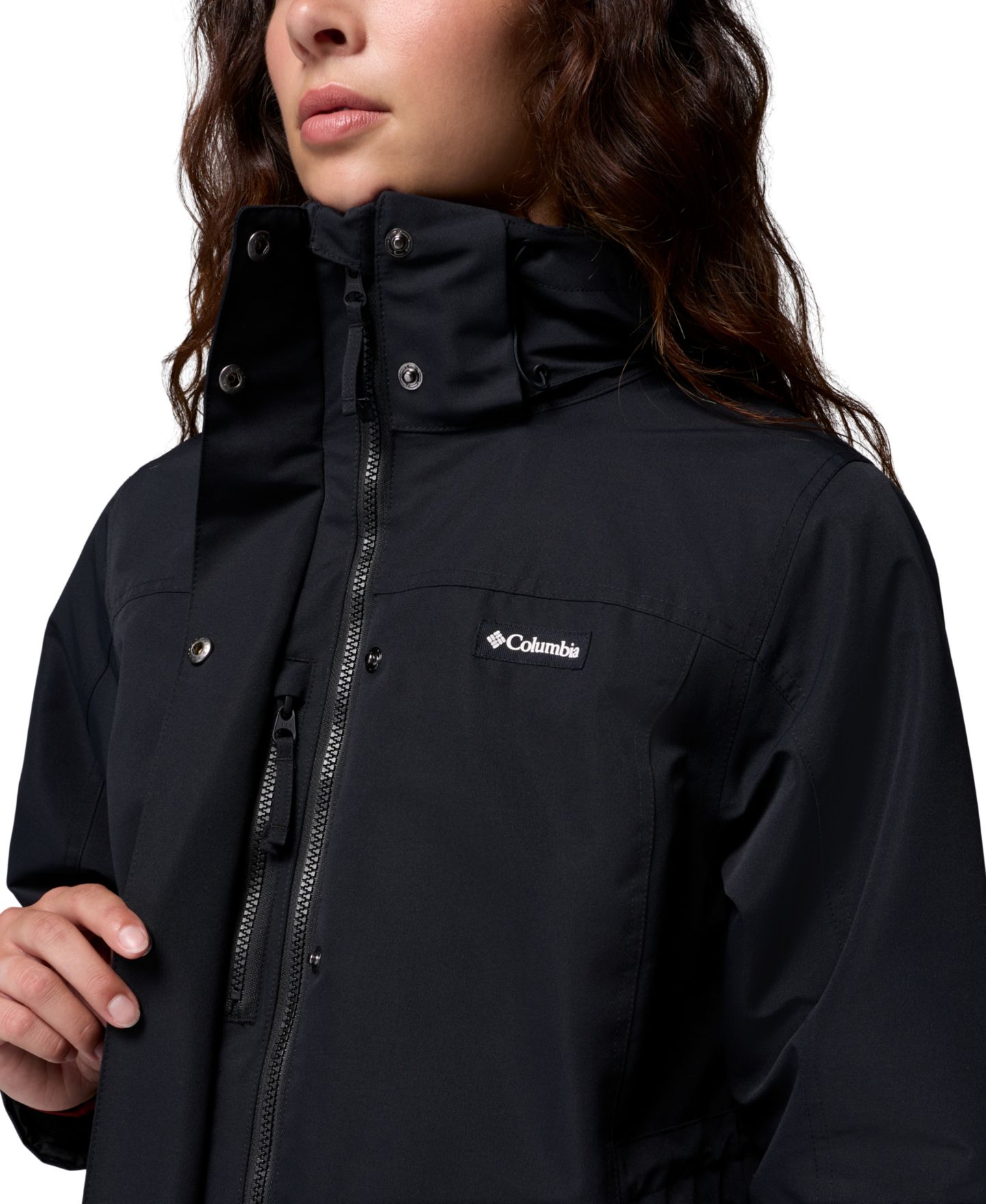Женская куртка Columbia Bugaboo IV 3-in-1 Hooded Short, цвет: Чёрный — фото 5
