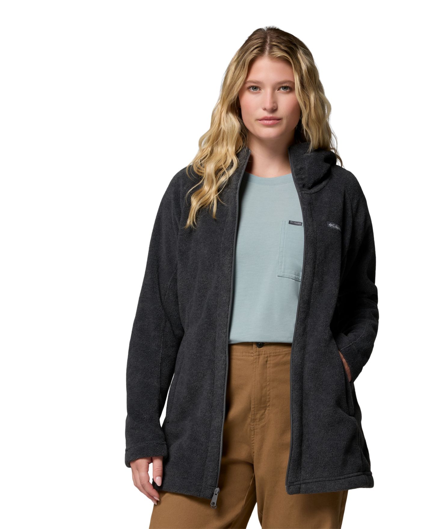 Женское худи Columbia Benton Springs™ II Full Zip Fleece, цвет: Чёрный — фото 13