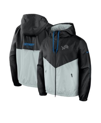 Men's Black/Silver Detroit Lions 2026 Rivalries Collection Windrunner Full-Zip Jacket