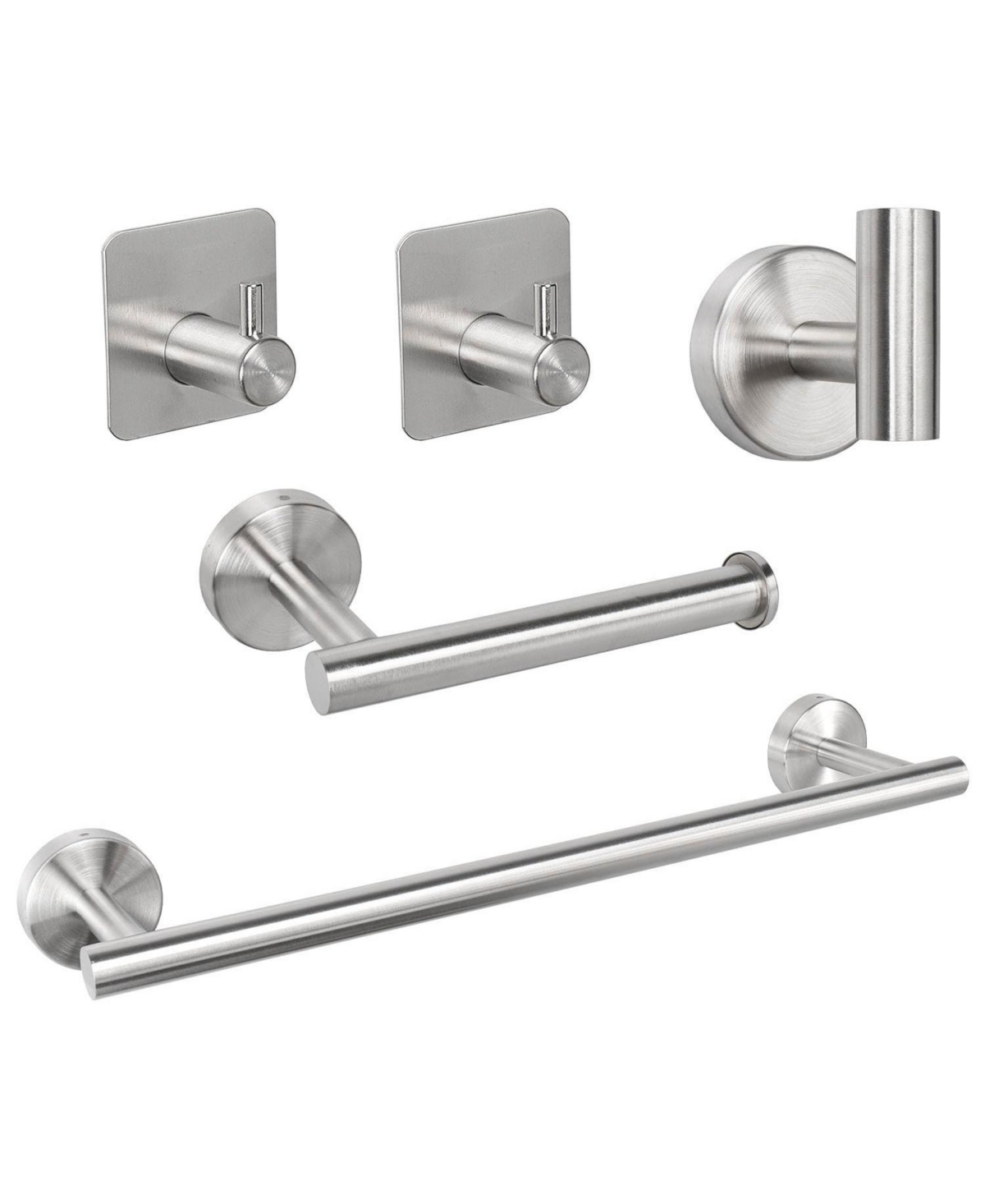 Cyqbd 5 Pieces Bathroom Hardware Set Stainless Steel Towel Bar Toilet Paper Holder Robe Hooks