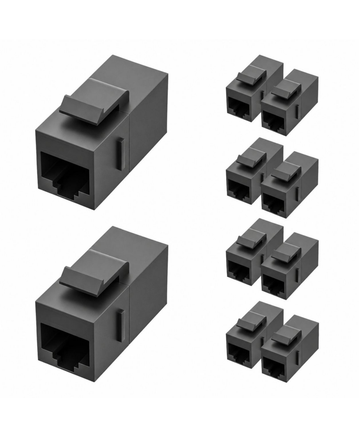 Lofree Cat6A RJ45 Keystone Coupler Female-to-Female Ethernet Jack, Compatible with Cat6A, Cat6, Cat5E, Cat5, 10-Pack