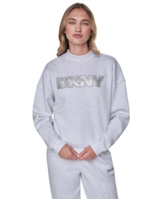 Women's Bowery Foil Rhinestone Logo Crewneck Pullover Sweatshirt