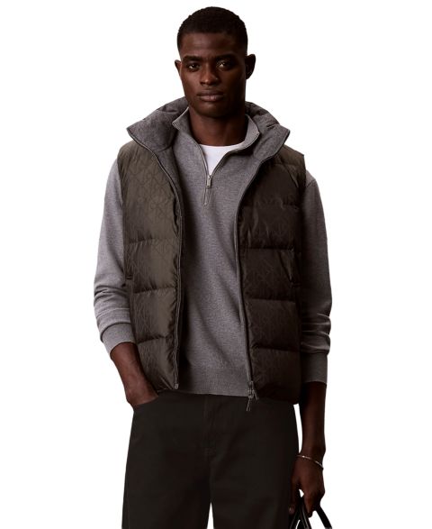 Мужской жилет Calvin Klein Reversible Puffer Full-Zip Vest, цвет: Beluga