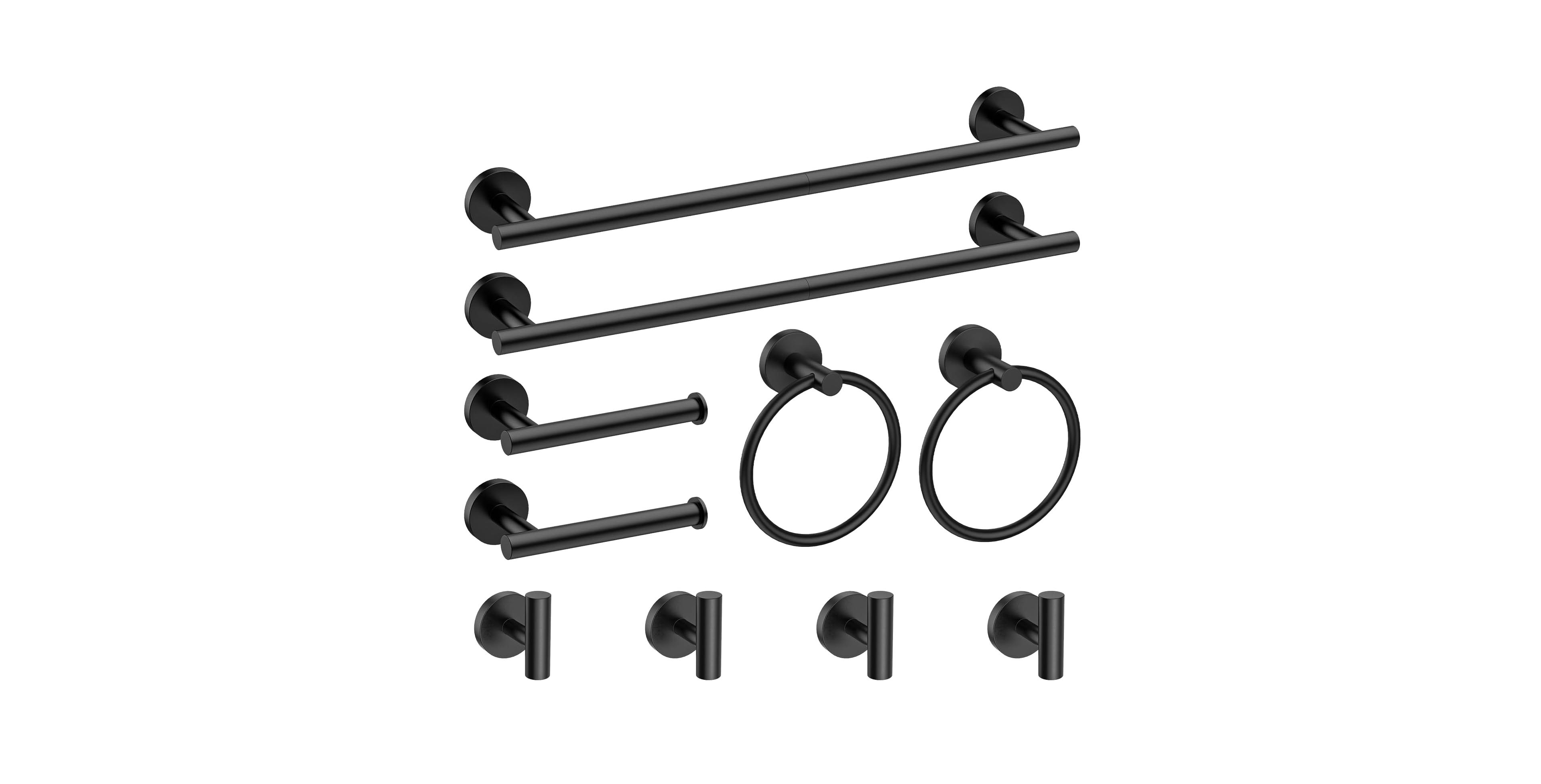 Cyqbd 10 Pieces 24" Matte Bathroom Hardware Set