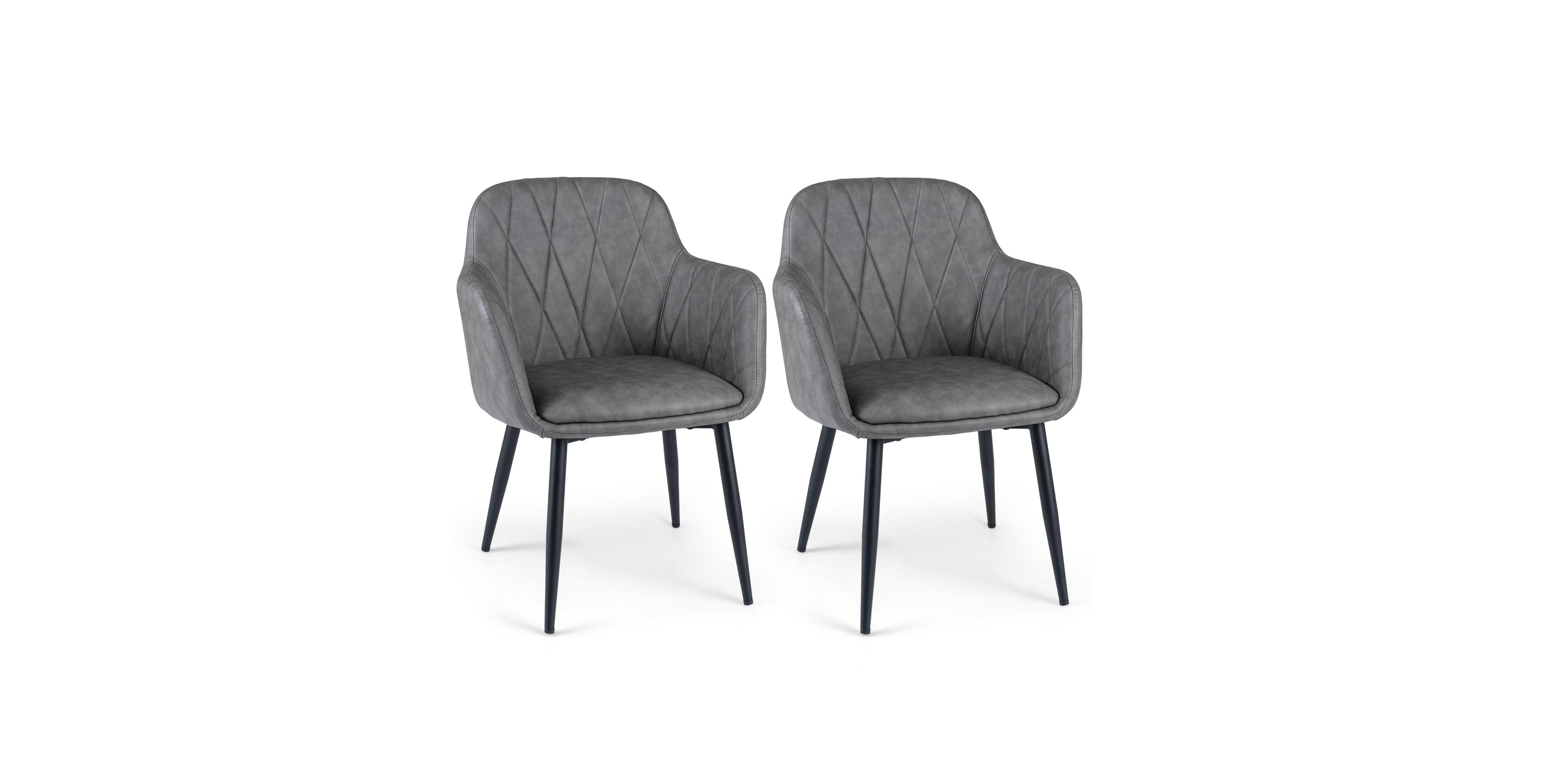 Costway Dining Chairs Upholstered Pu Leather Kitchen with Curved Back Set of 2