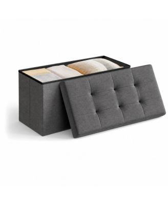 30 in Folding Storage Ottoman Bench with 22.4 Gal Interior