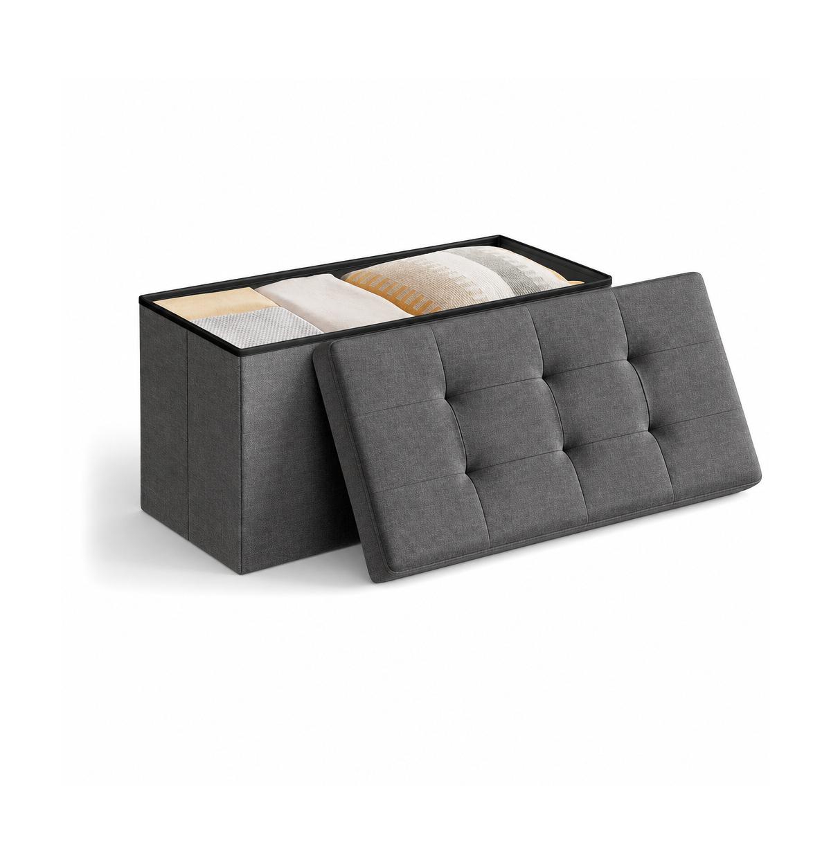 Mecale 30 in Folding Storage Ottoman Bench with 22.4 Gal Interior