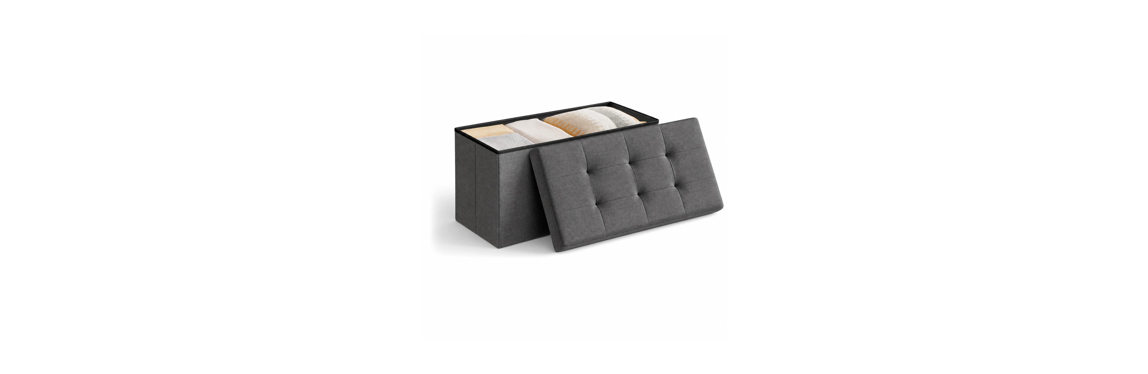 Mecale 30 in Folding Storage Ottoman Bench with 22.4 Gal Interior