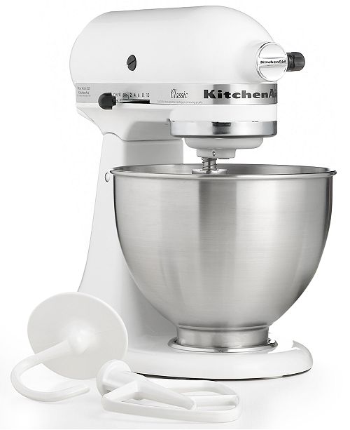 KitchenAid K45SSWH Classic 4.5 Qt. Stand Mixer - Small ...