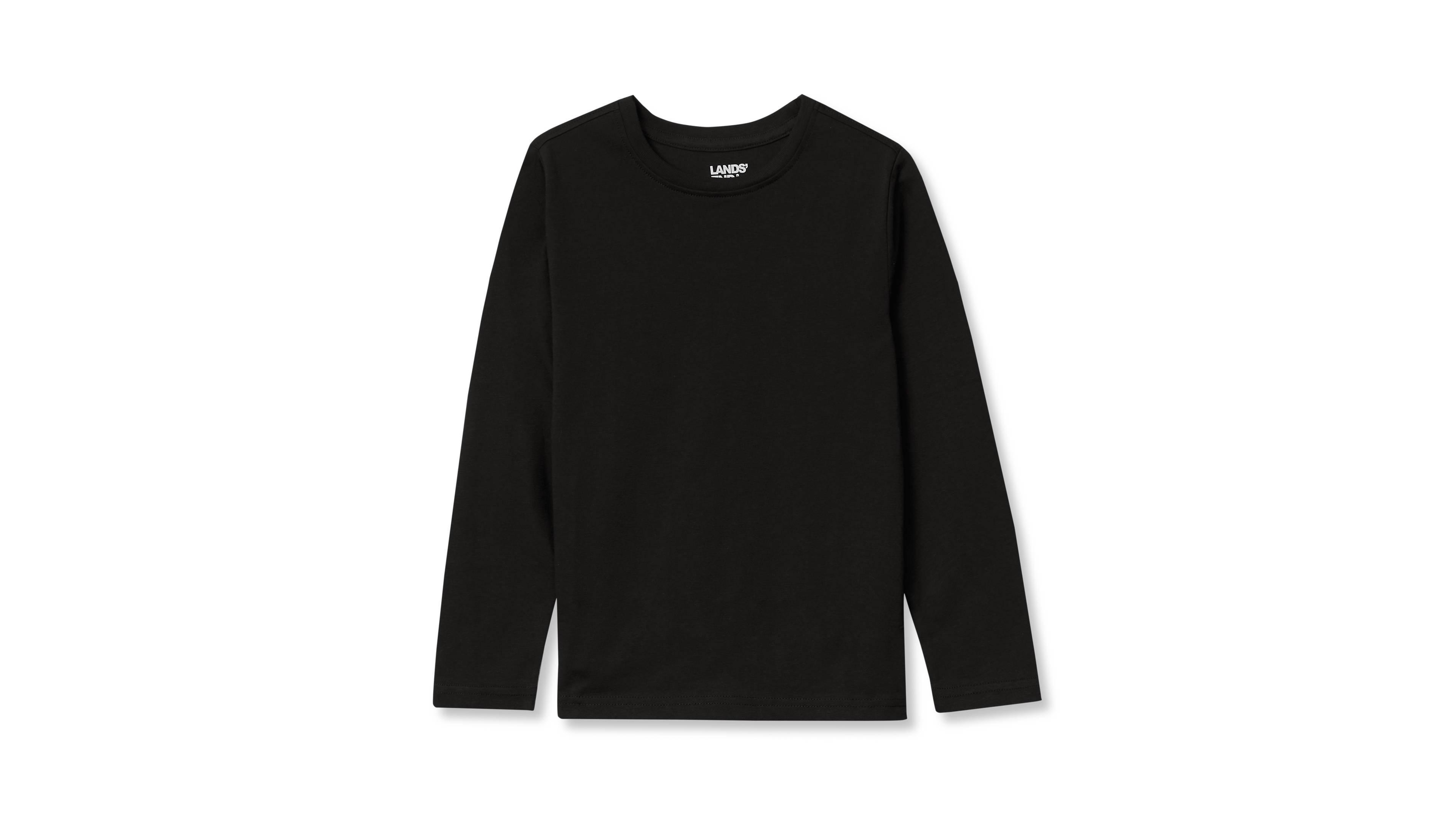 Lands' End Girl's (Xs-xxl) Long Sleeve Basic Tee