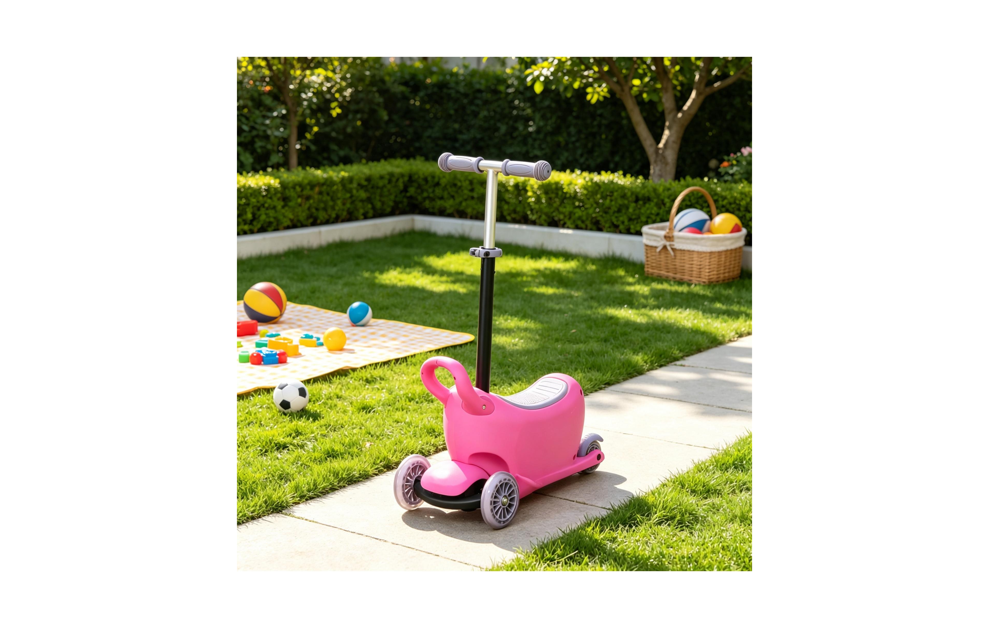 Sevorley 3-in-1 Ride-On with Adjustable Handlebar, 44 lb. Capacity, Ages 2-6