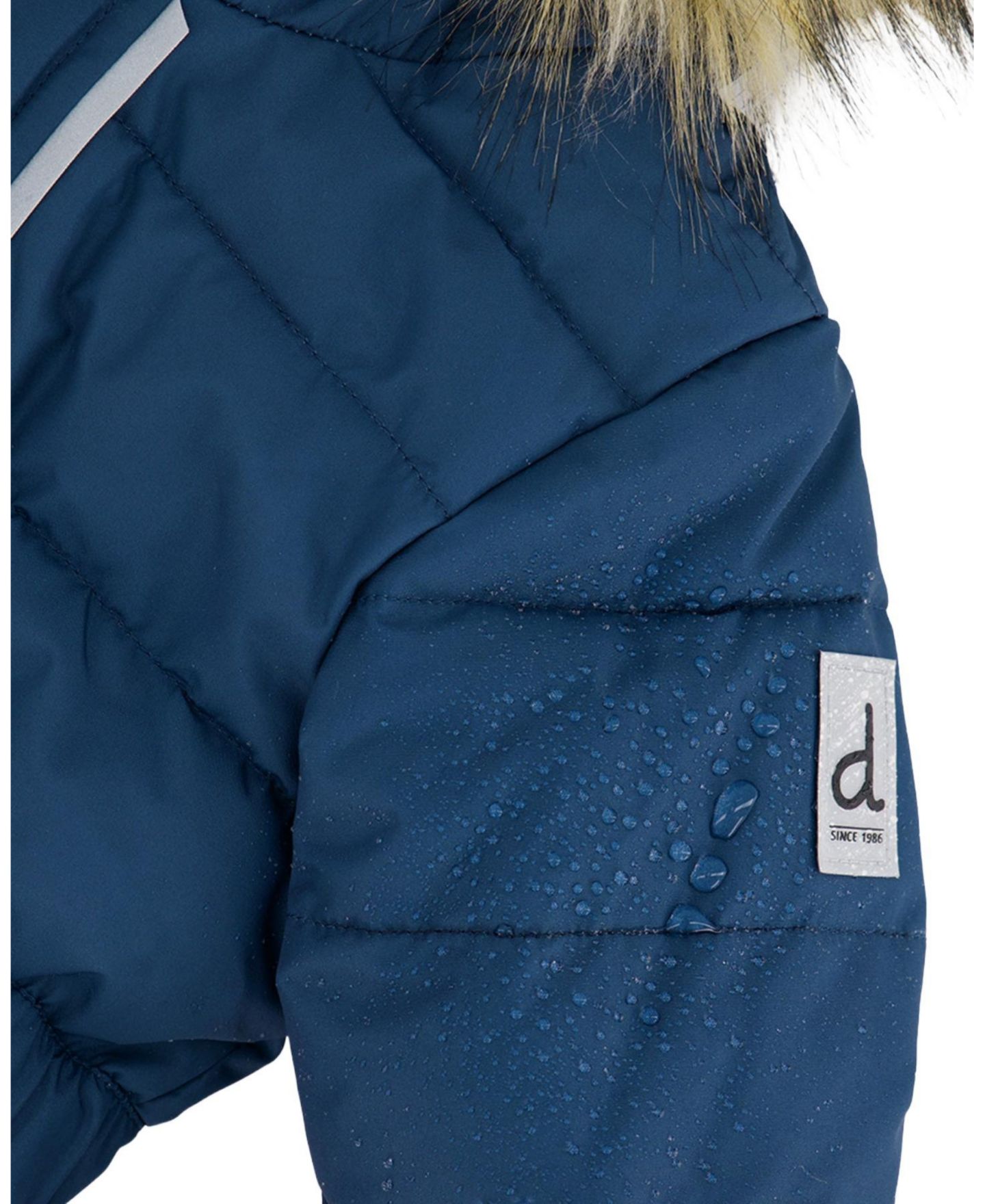 Комбинезон Deux par Deux Unisex Original One Piece Puffy Snowsuit with Removable Mittens and Boots. для мальчиков-малышей, цвет: Тёмный синий — фото 5