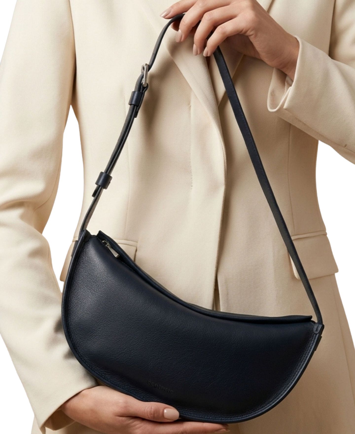 Женская сумка Ecotorie Dora Leather Adjustable Crossbody, цвет: Чёрный — фото 5