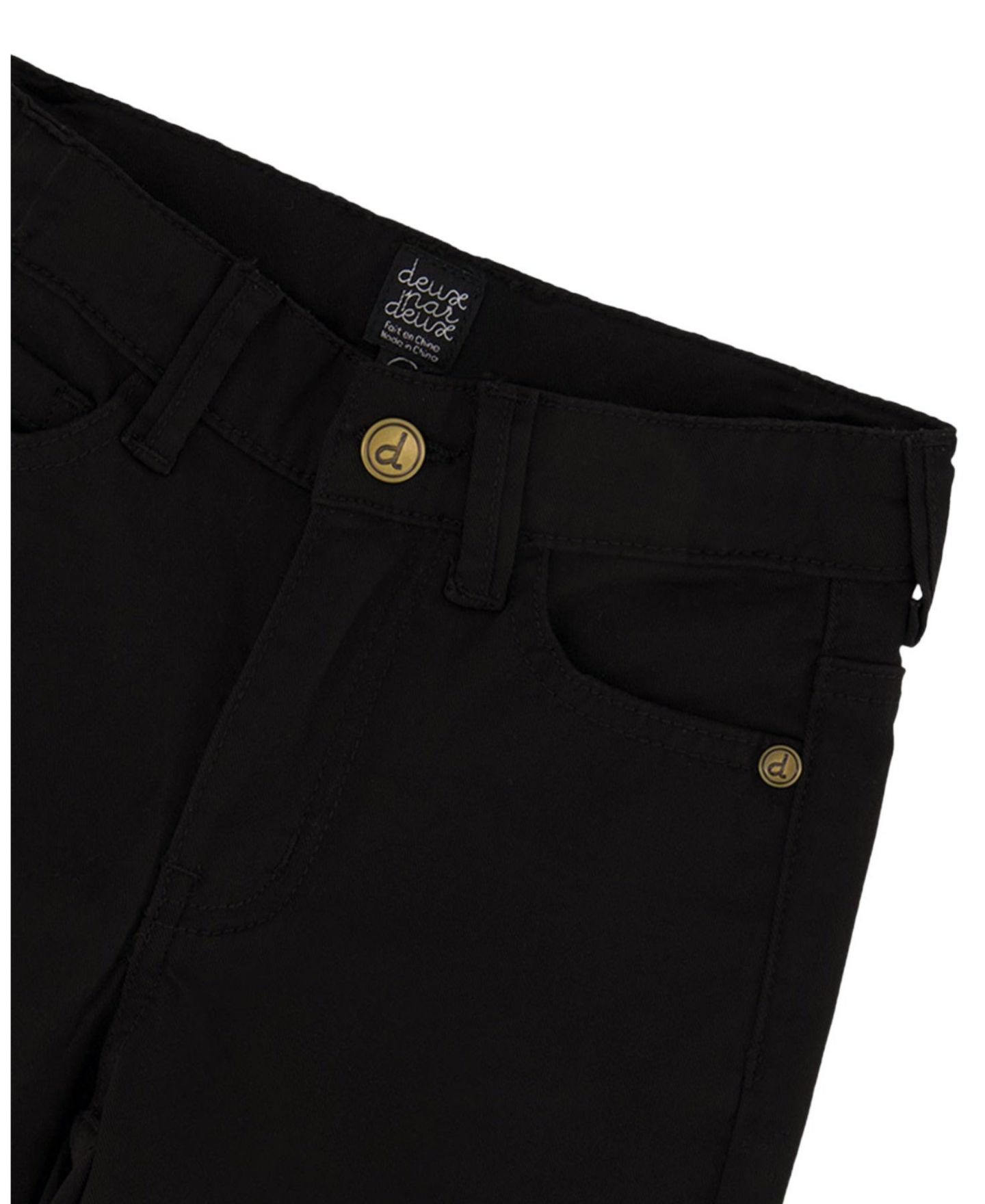 Брюки Deux par Deux Stretch Denim Pants для мальчиков, цвет: Чёрный — фото 7